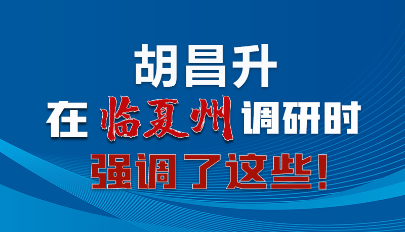 圖解|胡昌升在臨夏州調(diào)研時強調(diào)了這些！