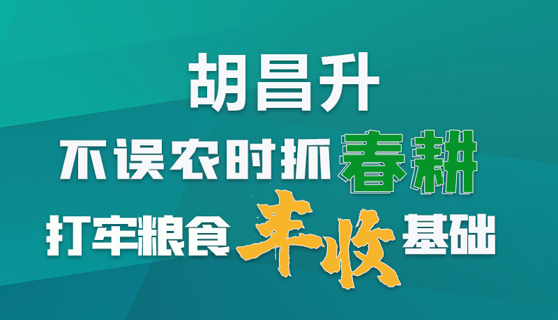 圖解|胡昌升:不誤農(nóng)時抓春耕打牢糧食豐收基礎(chǔ)