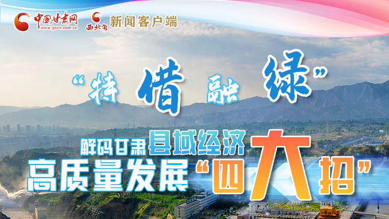 圖解|“特、借、融、綠”解碼甘肅縣域經(jīng)濟(jì)高質(zhì)量發(fā)展“四大招”