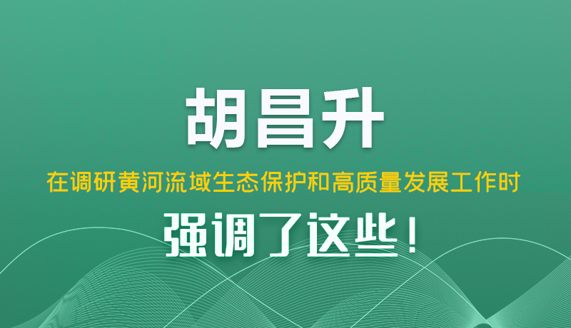 圖解|胡昌升在調(diào)研黃河流域生態(tài)保護(hù)和高質(zhì)量發(fā)展工作時強(qiáng)調(diào)了這些！
